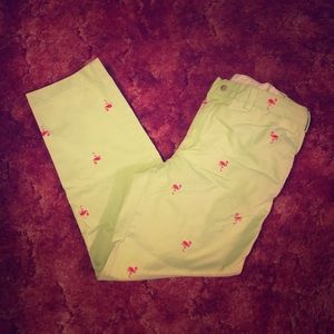 Ralph Lauren Men’s Lime Green Pink Flamingo Pants